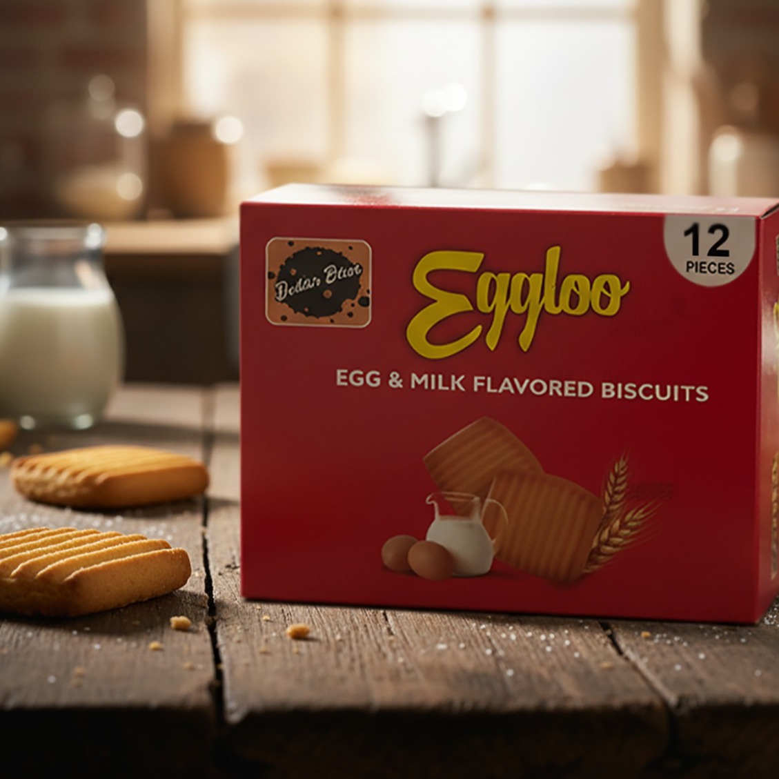 Eggloo Egg & Milk Flavored Biscuits (12pack)