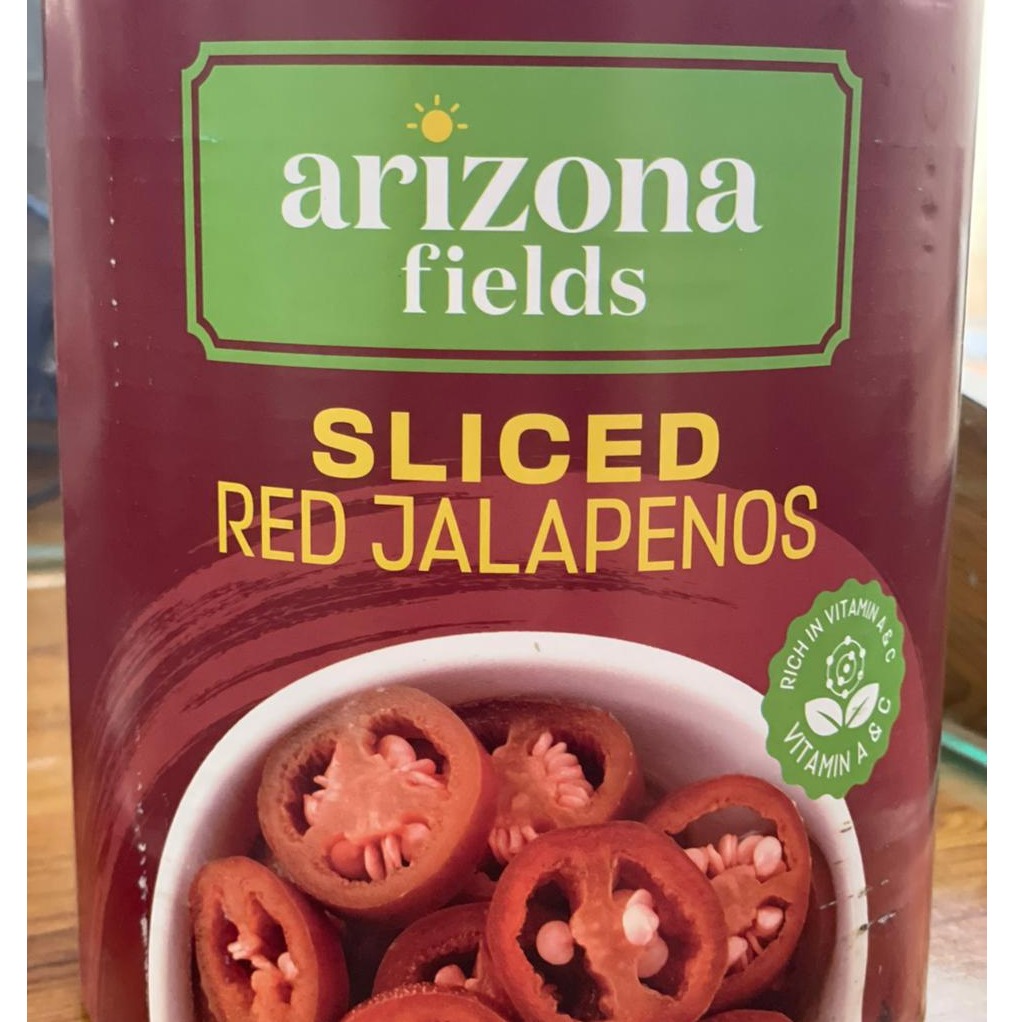 Arizona Fields Sliced Red Jalapenos 2.8kg (Drain 1560gm)