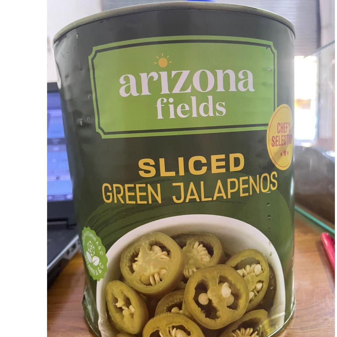 Arizona Fields Sliced Green Jalapenos 2.84kg (Drain 1560gm)