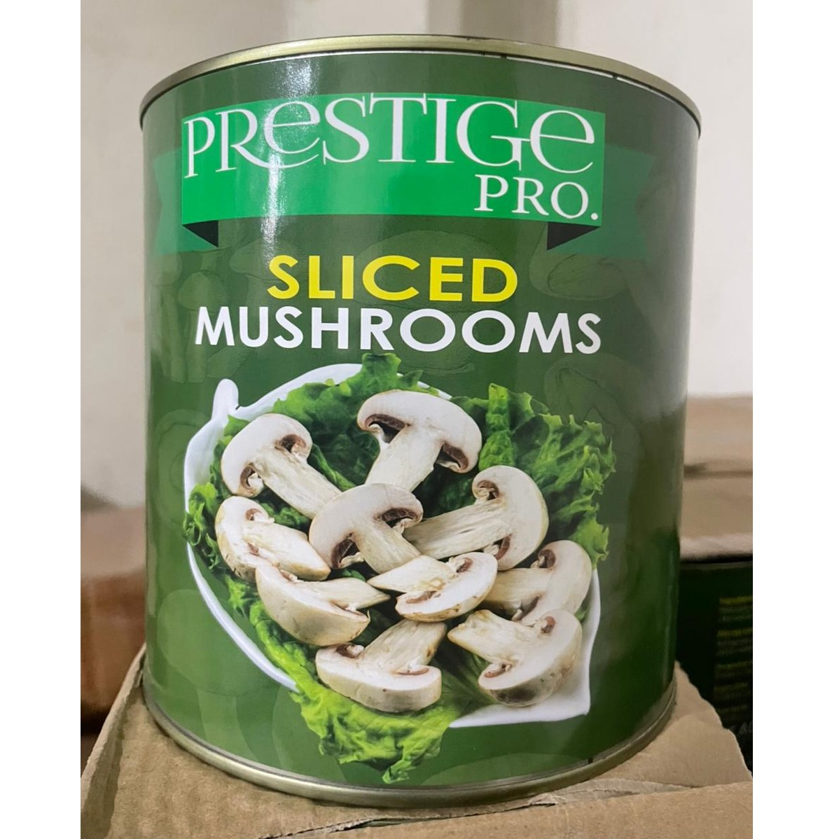 Prestige Pro Sliced Mushrooms 2.1kg (Drained Weight=1200gm)