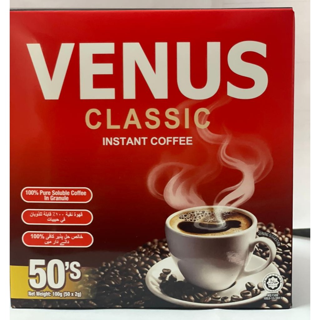Venus Classic Instant Coffee (50 sticks x 2g)